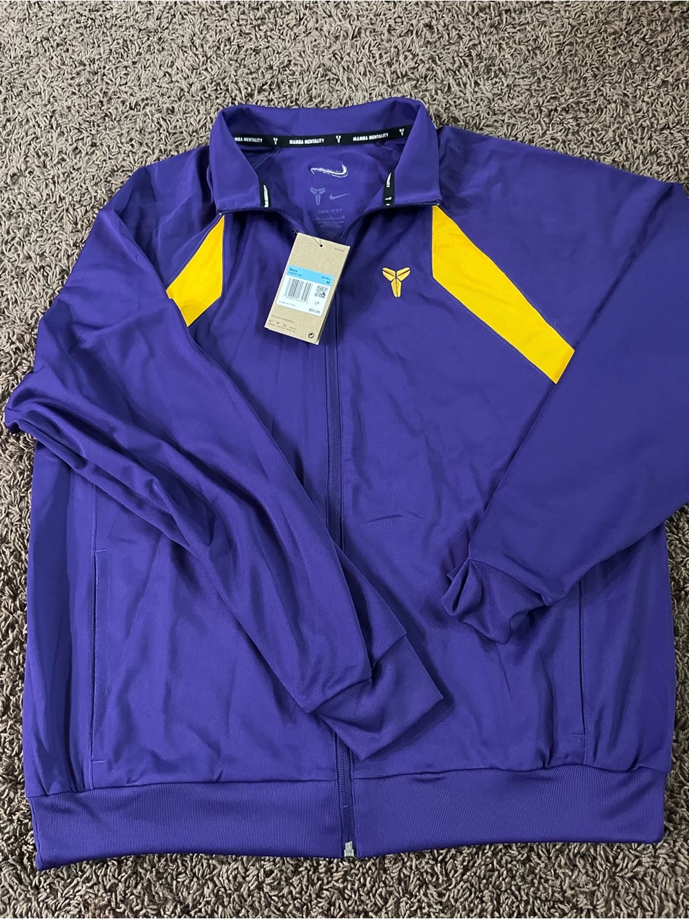 Nike Jacket Court Purple Mamba Mentality Dri Fit Knit Sweatshirt Size Medium